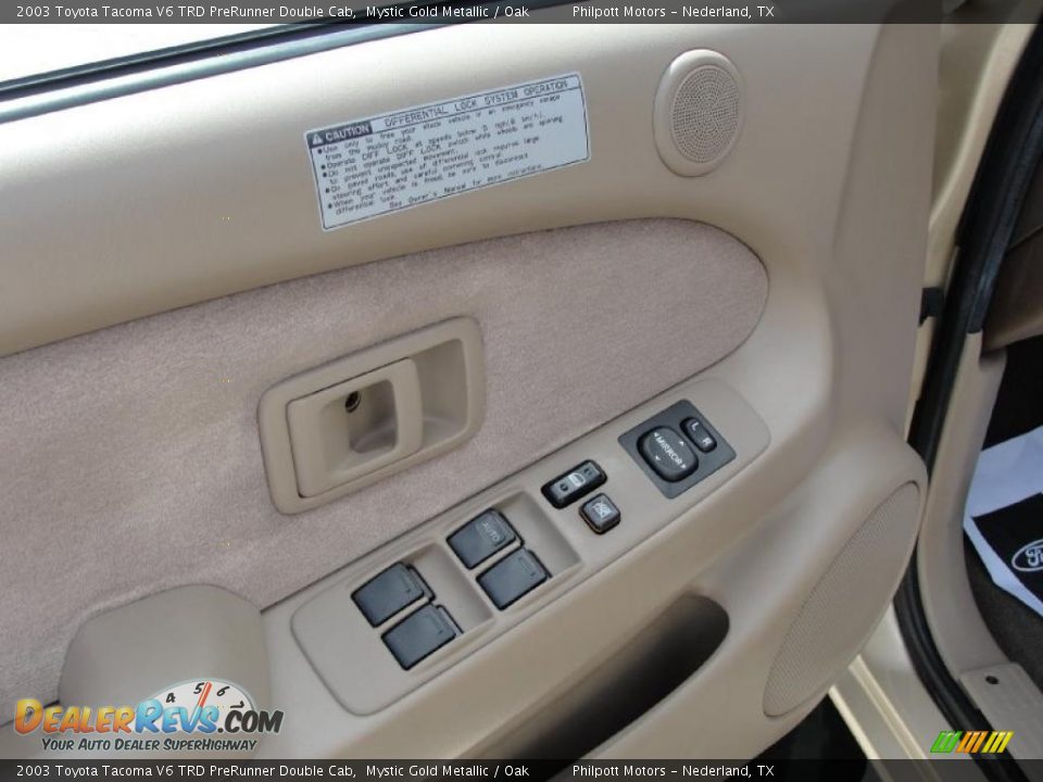 2003 Toyota Tacoma V6 TRD PreRunner Double Cab Mystic Gold Metallic / Oak Photo #36