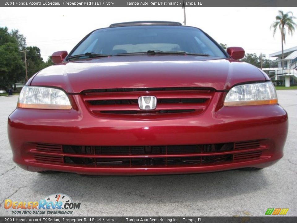 2001 Honda Accord EX Sedan Firepepper Red Pearl / Ivory Photo #1