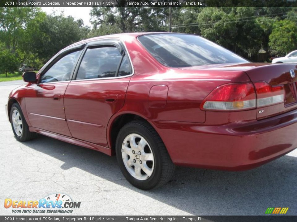 2001 Honda Accord EX Sedan Firepepper Red Pearl / Ivory Photo #9