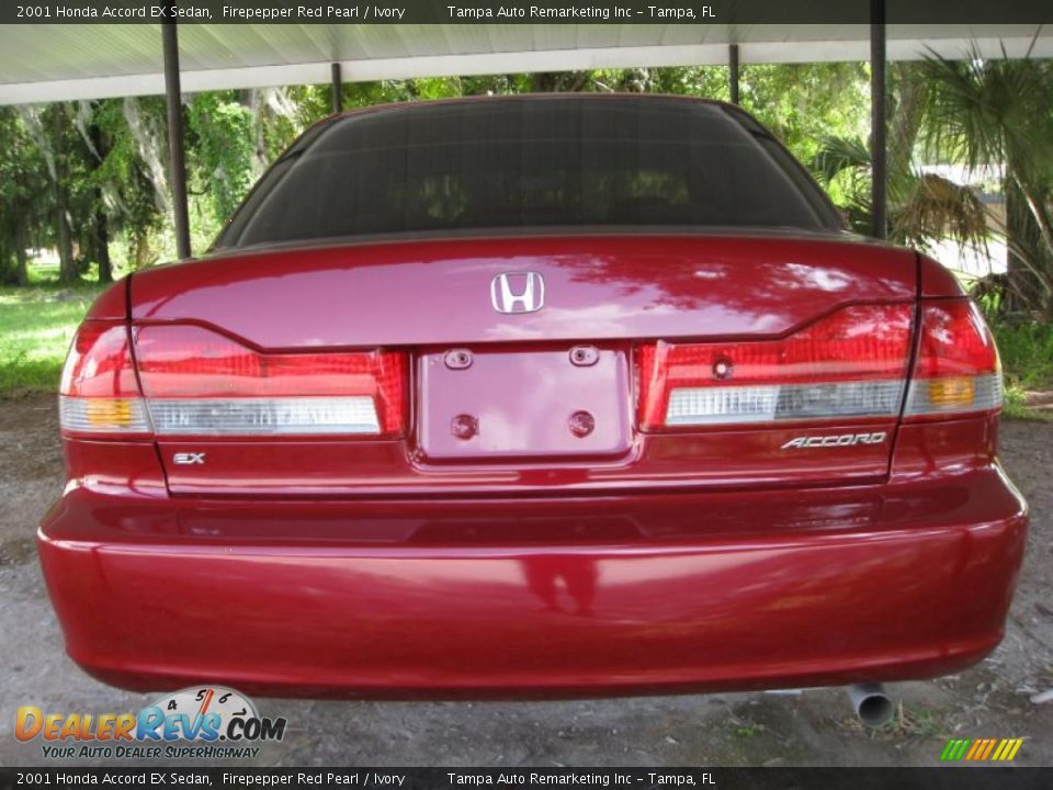 2001 Honda Accord EX Sedan Firepepper Red Pearl / Ivory Photo #13