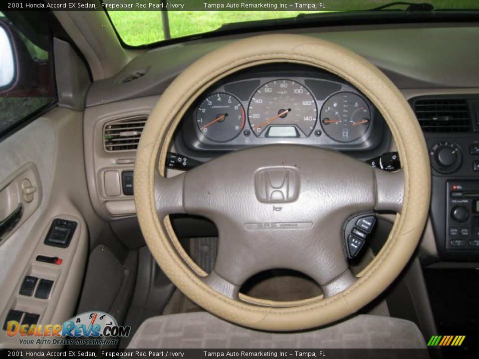 2001 Honda Accord EX Sedan Firepepper Red Pearl / Ivory Photo #27