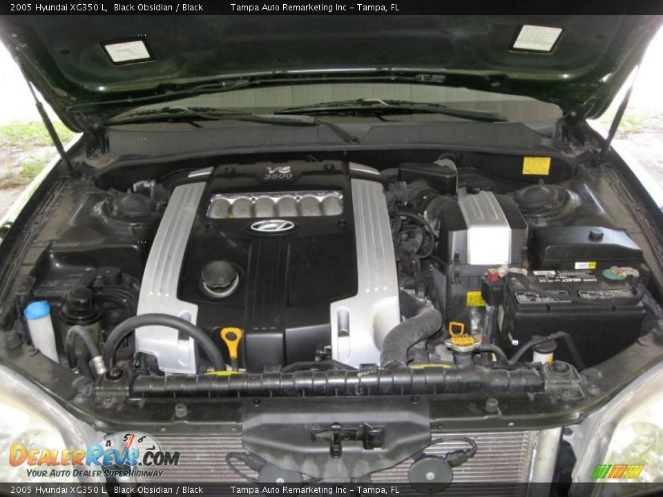 2005 Hyundai XG350 L Black Obsidian / Black Photo #34