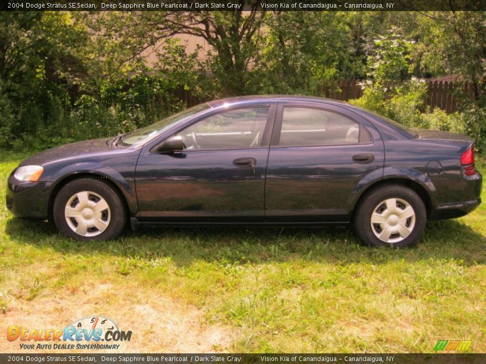 2004 Dodge Stratus SE Sedan Deep Sapphire Blue Pearlcoat / Dark Slate Gray Photo #9