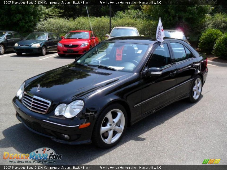 2005 Mercedes-Benz C 230 Kompressor Sedan Black / Black Photo #1