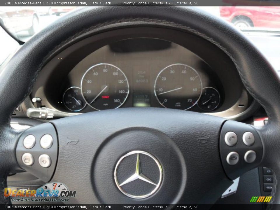 2005 Mercedes-Benz C 230 Kompressor Sedan Black / Black Photo #9