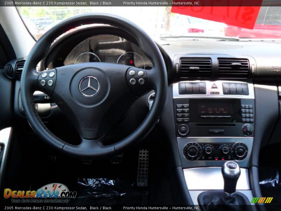 2005 Mercedes-Benz C 230 Kompressor Sedan Black / Black Photo #13