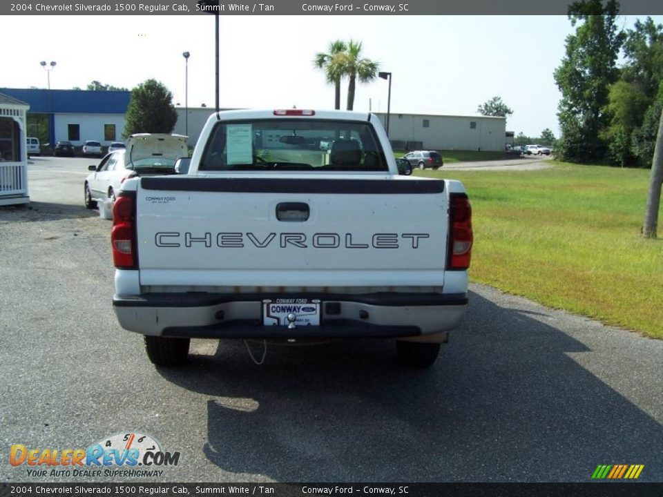 2004 Chevrolet Silverado 1500 Regular Cab Summit White / Tan Photo #6