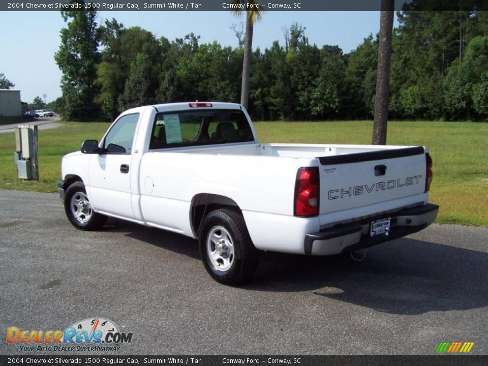 2004 Chevrolet Silverado 1500 Regular Cab Summit White / Tan Photo #7
