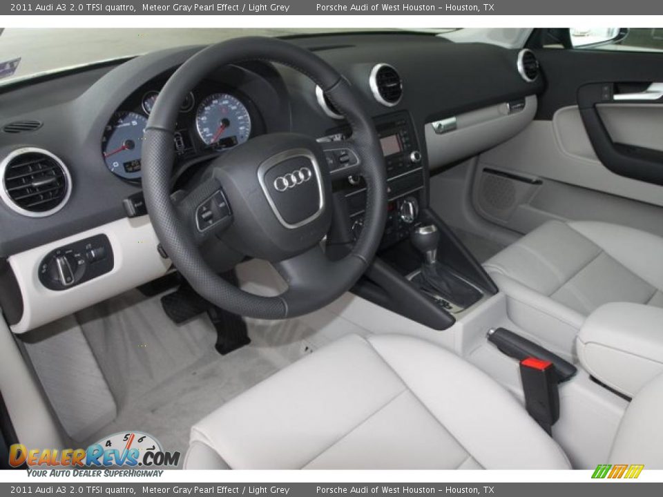 2011 Audi A3 2.0 TFSI quattro Meteor Gray Pearl Effect / Light Grey Photo #7