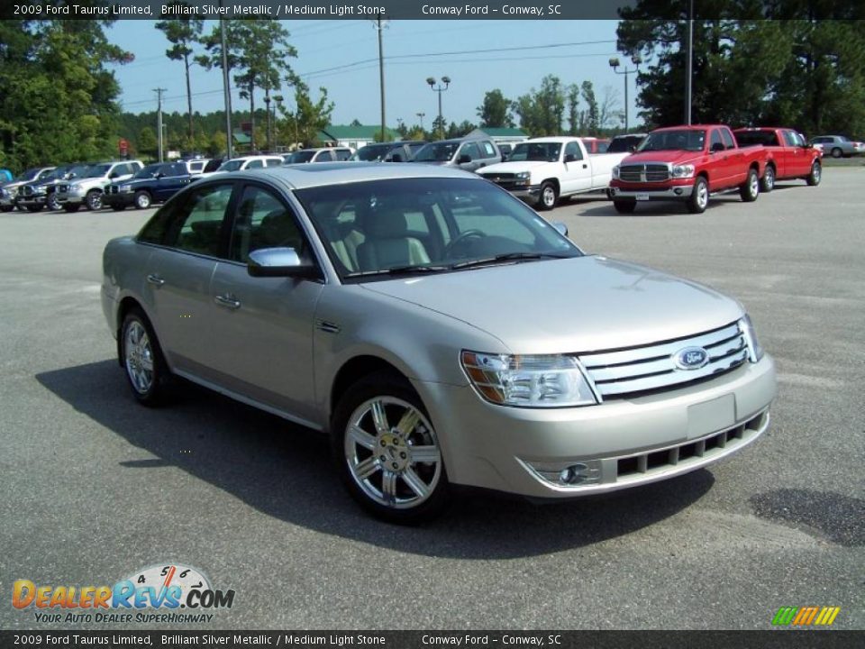 2009 Ford Taurus Limited Brilliant Silver Metallic / Medium Light Stone Photo #3