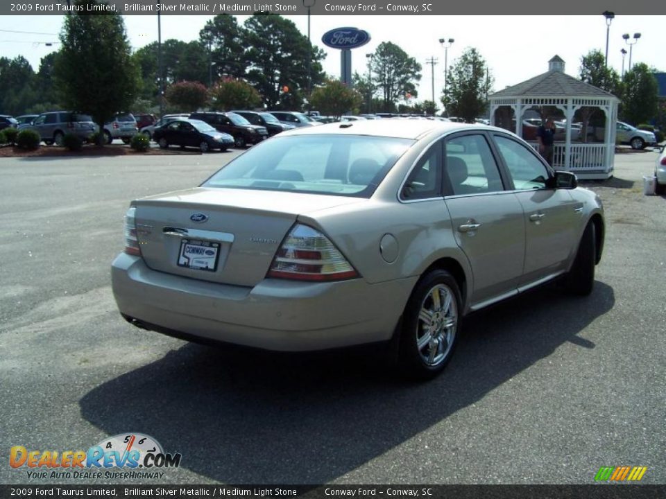 2009 Ford Taurus Limited Brilliant Silver Metallic / Medium Light Stone Photo #5