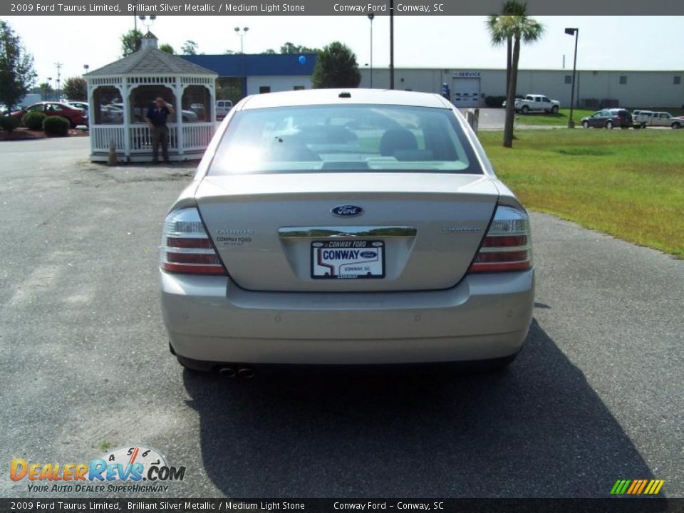2009 Ford Taurus Limited Brilliant Silver Metallic / Medium Light Stone Photo #6