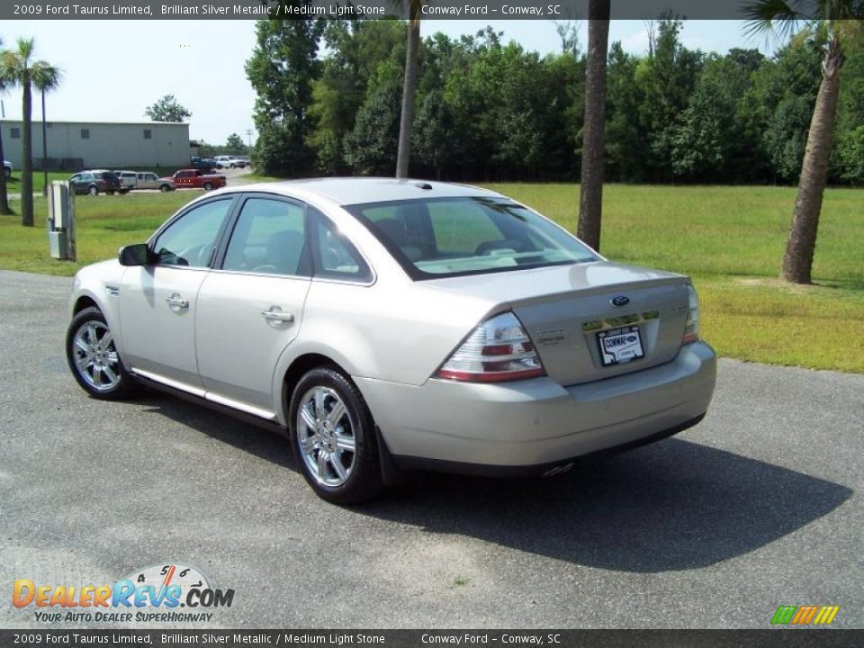 2009 Ford Taurus Limited Brilliant Silver Metallic / Medium Light Stone Photo #7
