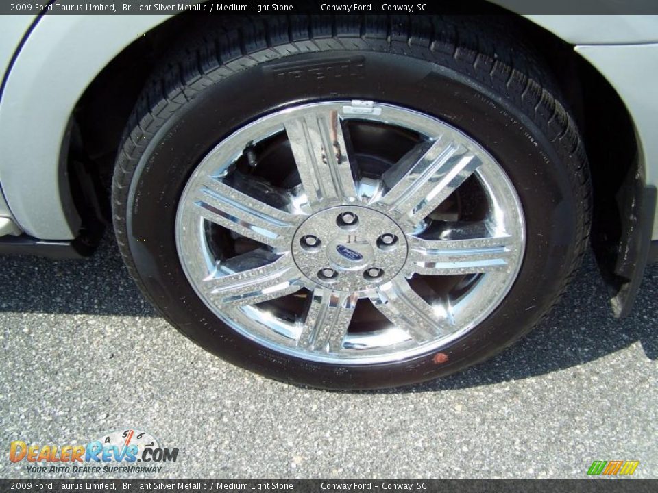 2009 Ford Taurus Limited Brilliant Silver Metallic / Medium Light Stone Photo #9