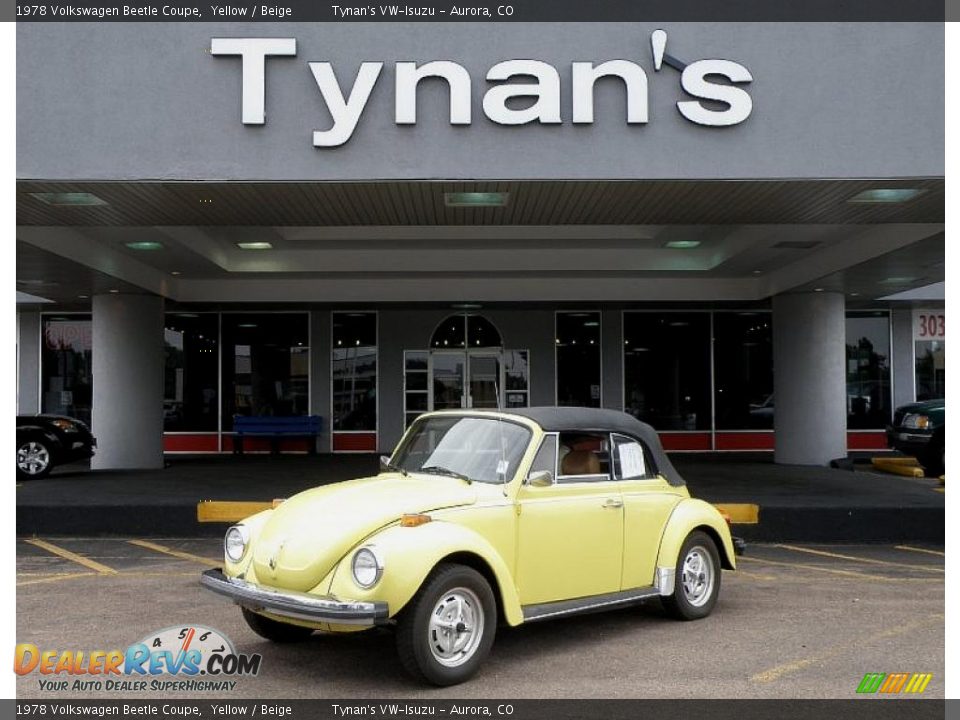 1978 Volkswagen Beetle Coupe Yellow / Beige Photo #1