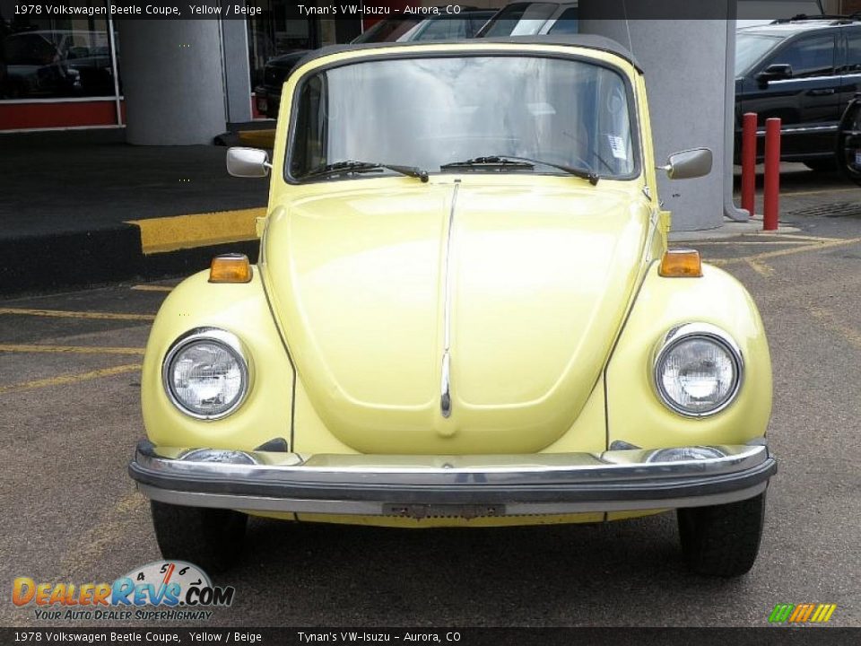 1978 Volkswagen Beetle Coupe Yellow / Beige Photo #2