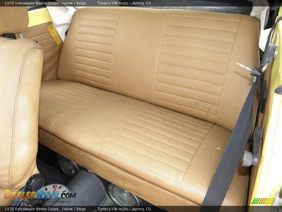1978 Volkswagen Beetle Coupe Yellow / Beige Photo #8