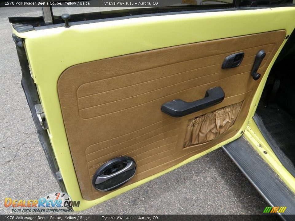 1978 Volkswagen Beetle Coupe Yellow / Beige Photo #16