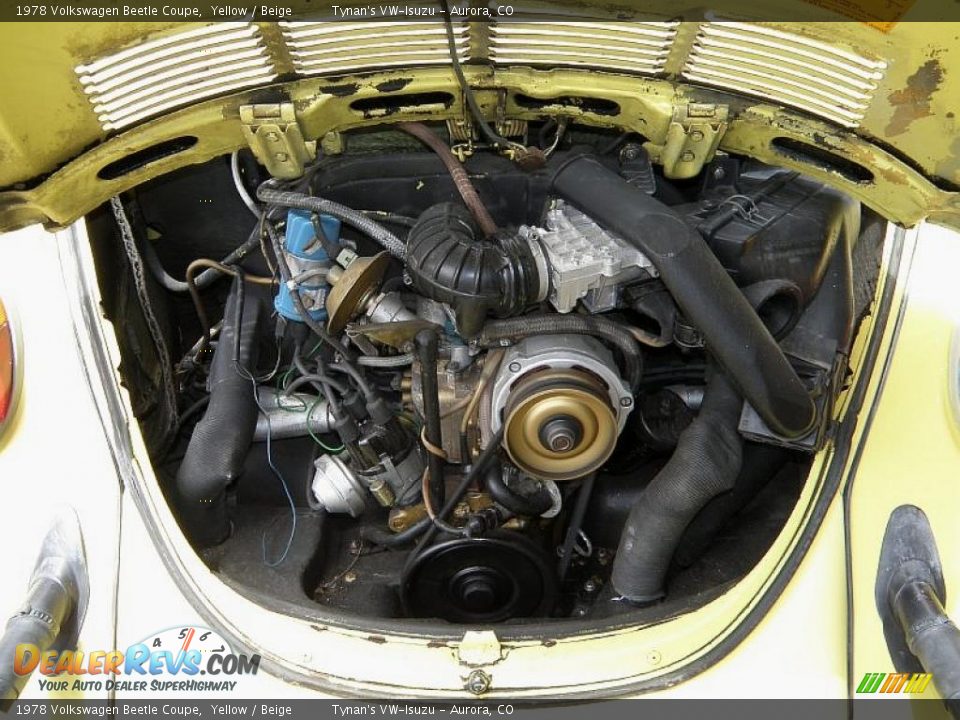 1978 Volkswagen Beetle Coupe Yellow / Beige Photo #17