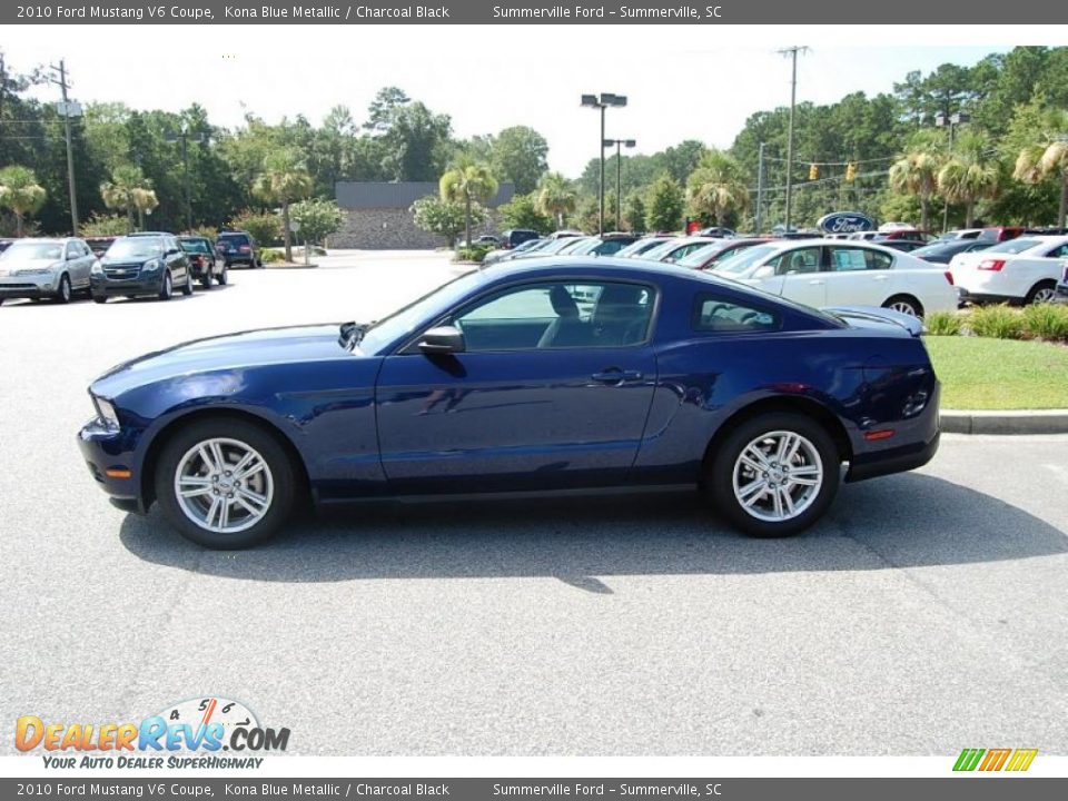 2010 Ford Mustang V6 Coupe Kona Blue Metallic / Charcoal Black Photo #2