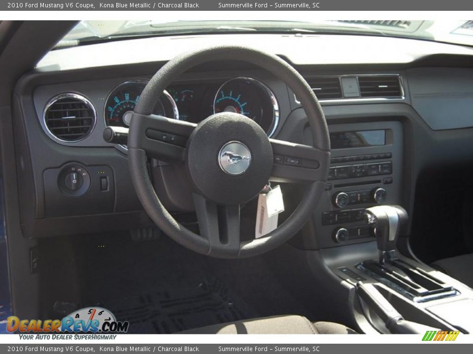 2010 Ford Mustang V6 Coupe Kona Blue Metallic / Charcoal Black Photo #3