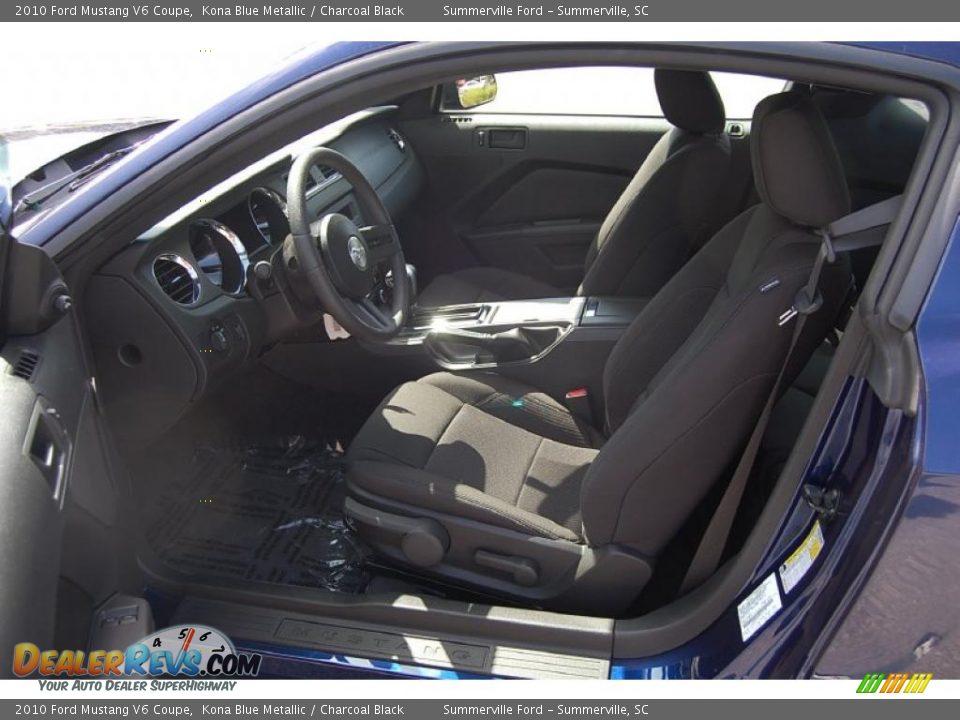 2010 Ford Mustang V6 Coupe Kona Blue Metallic / Charcoal Black Photo #4