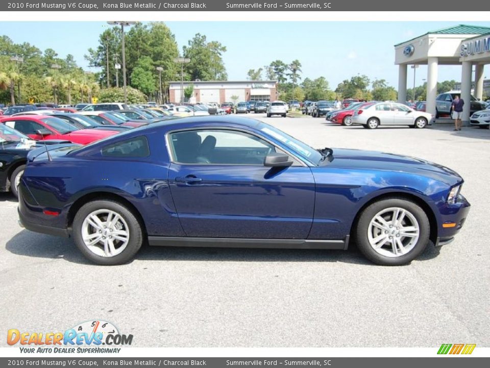 2010 Ford Mustang V6 Coupe Kona Blue Metallic / Charcoal Black Photo #13