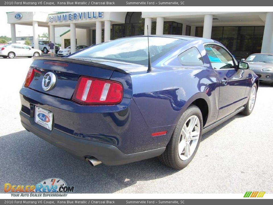 2010 Ford Mustang V6 Coupe Kona Blue Metallic / Charcoal Black Photo #14