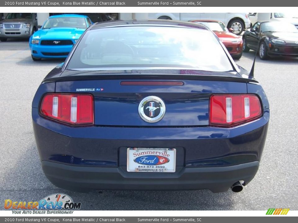 2010 Ford Mustang V6 Coupe Kona Blue Metallic / Charcoal Black Photo #15