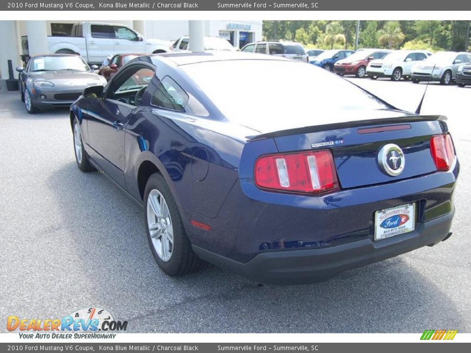 2010 Ford Mustang V6 Coupe Kona Blue Metallic / Charcoal Black Photo #16