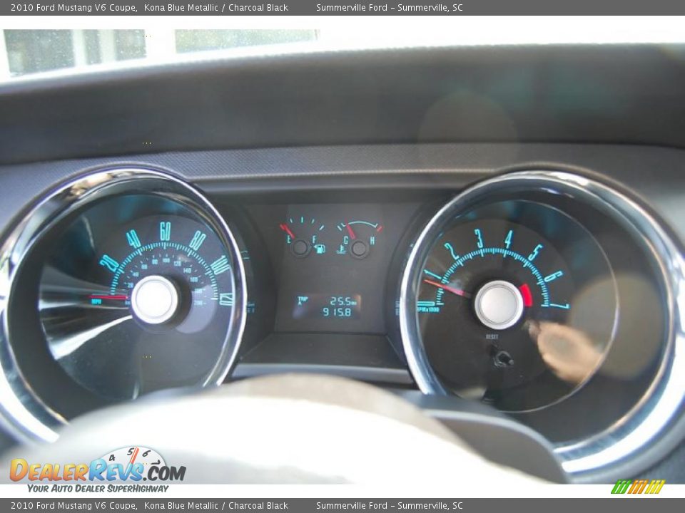2010 Ford Mustang V6 Coupe Kona Blue Metallic / Charcoal Black Photo #21