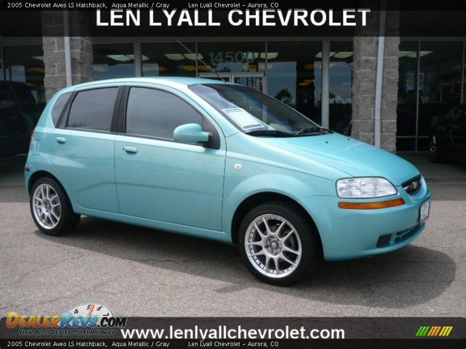 2005 Chevrolet Aveo LS Hatchback Aqua Metallic / Gray Photo #1