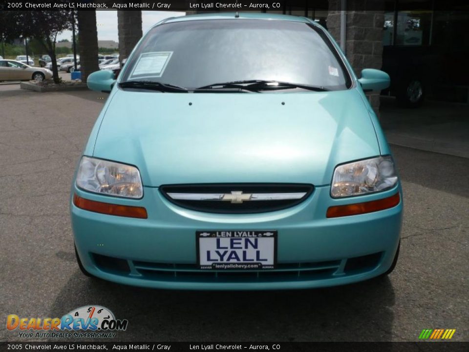 2005 Chevrolet Aveo LS Hatchback Aqua Metallic / Gray Photo #3