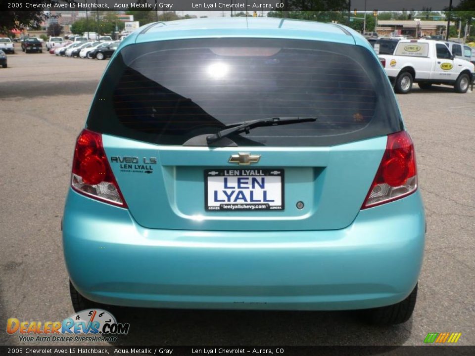 2005 Chevrolet Aveo LS Hatchback Aqua Metallic / Gray Photo #5