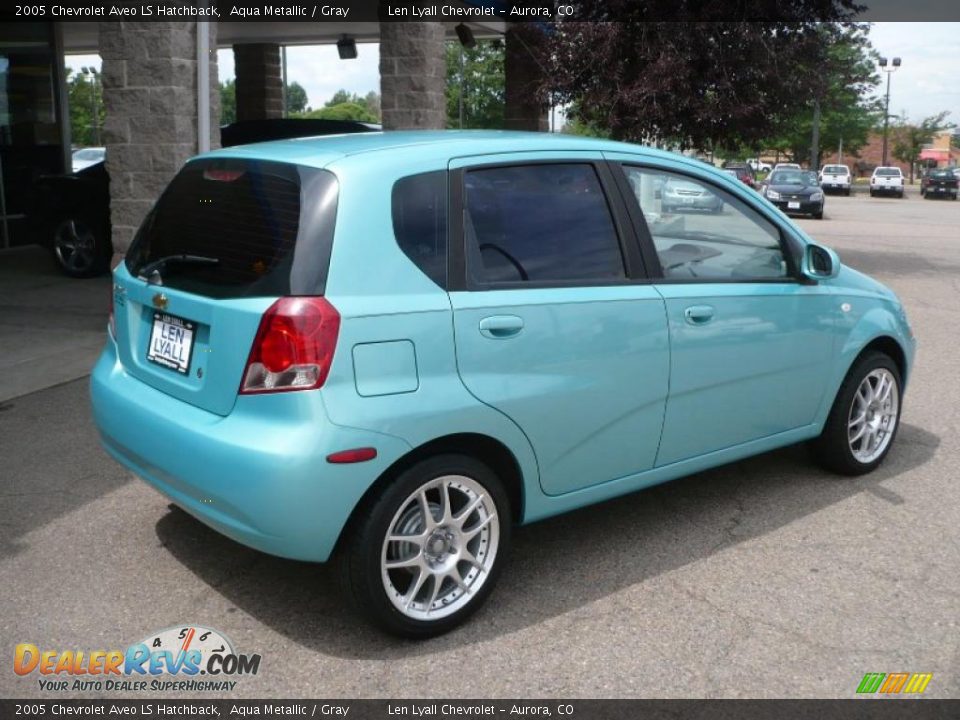2005 Chevrolet Aveo LS Hatchback Aqua Metallic / Gray Photo #6