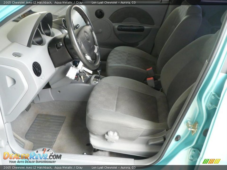 2005 Chevrolet Aveo LS Hatchback Aqua Metallic / Gray Photo #8