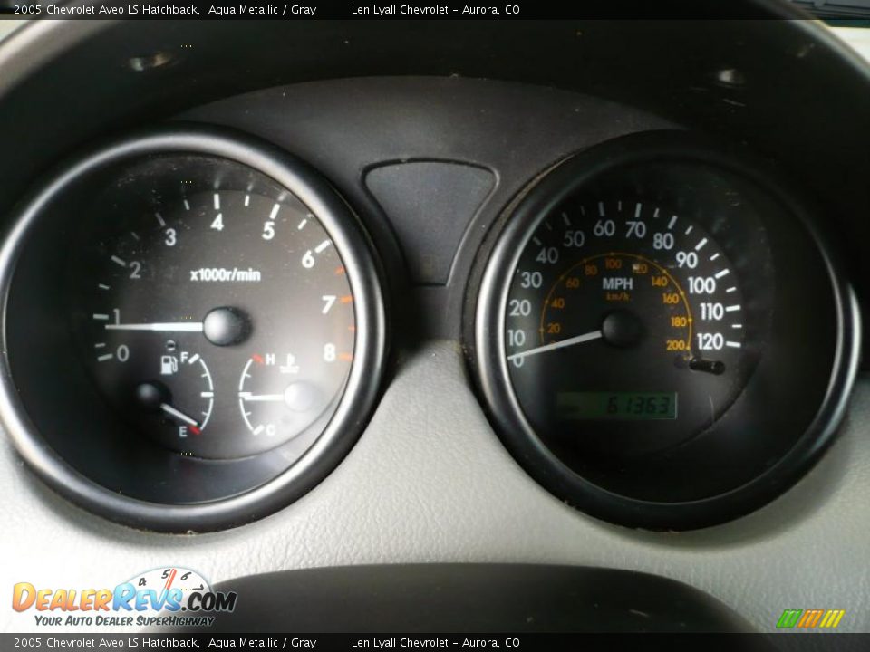2005 Chevrolet Aveo LS Hatchback Aqua Metallic / Gray Photo #19