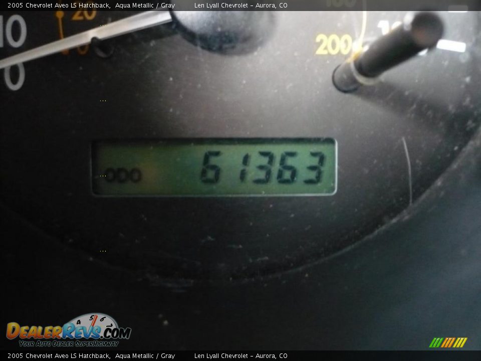 2005 Chevrolet Aveo LS Hatchback Aqua Metallic / Gray Photo #20