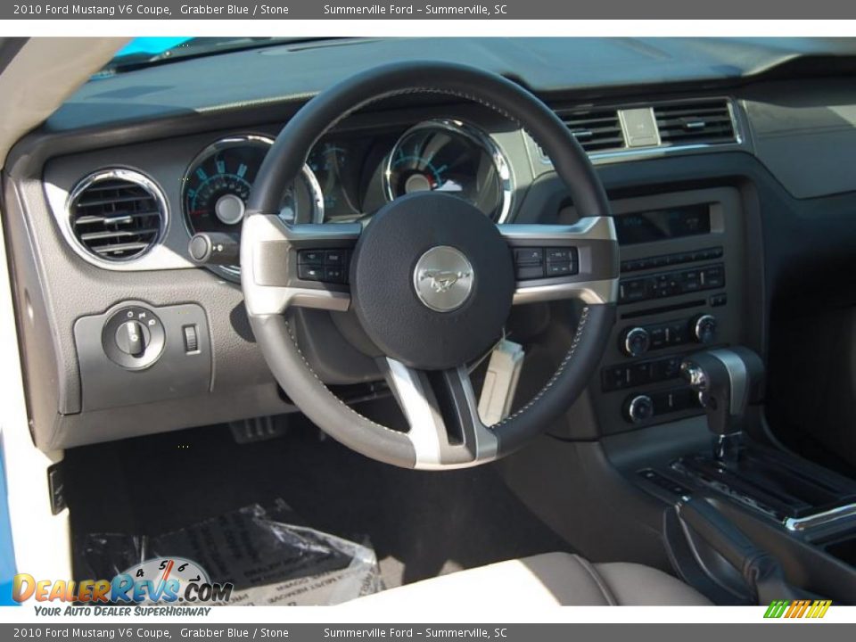 2010 Ford Mustang V6 Coupe Grabber Blue / Stone Photo #3