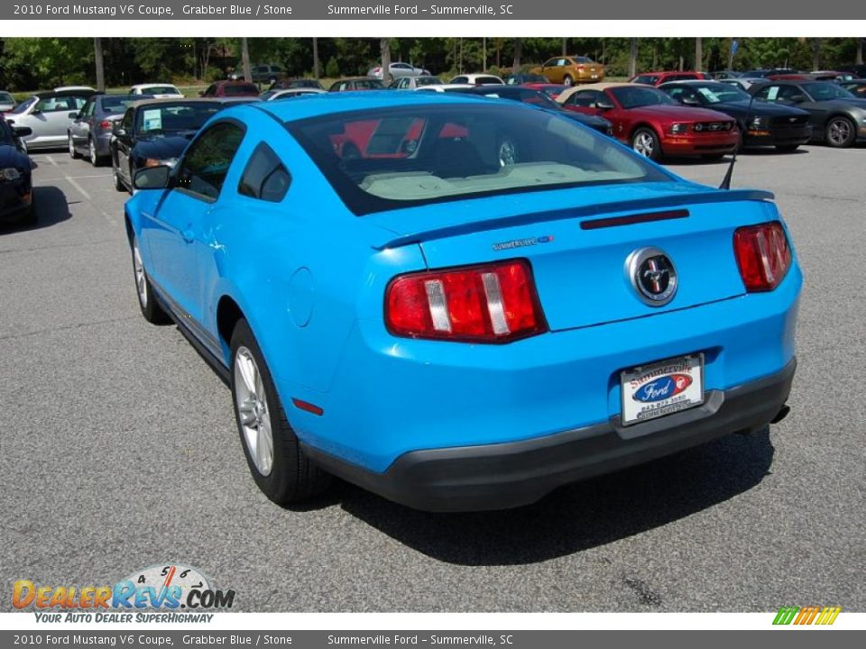 2010 Ford Mustang V6 Coupe Grabber Blue / Stone Photo #16