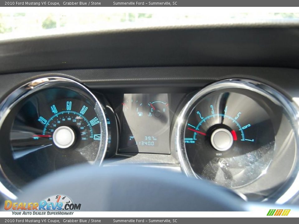 2010 Ford Mustang V6 Coupe Grabber Blue / Stone Photo #21
