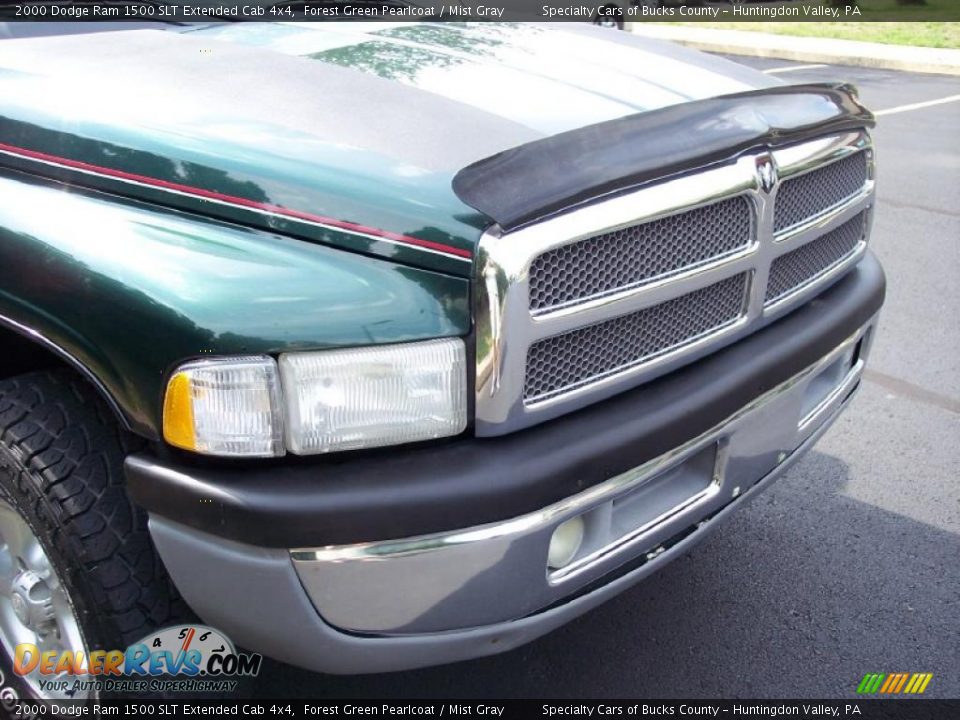 2000 Dodge Ram 1500 SLT Extended Cab 4x4 Forest Green Pearlcoat / Mist Gray Photo #9