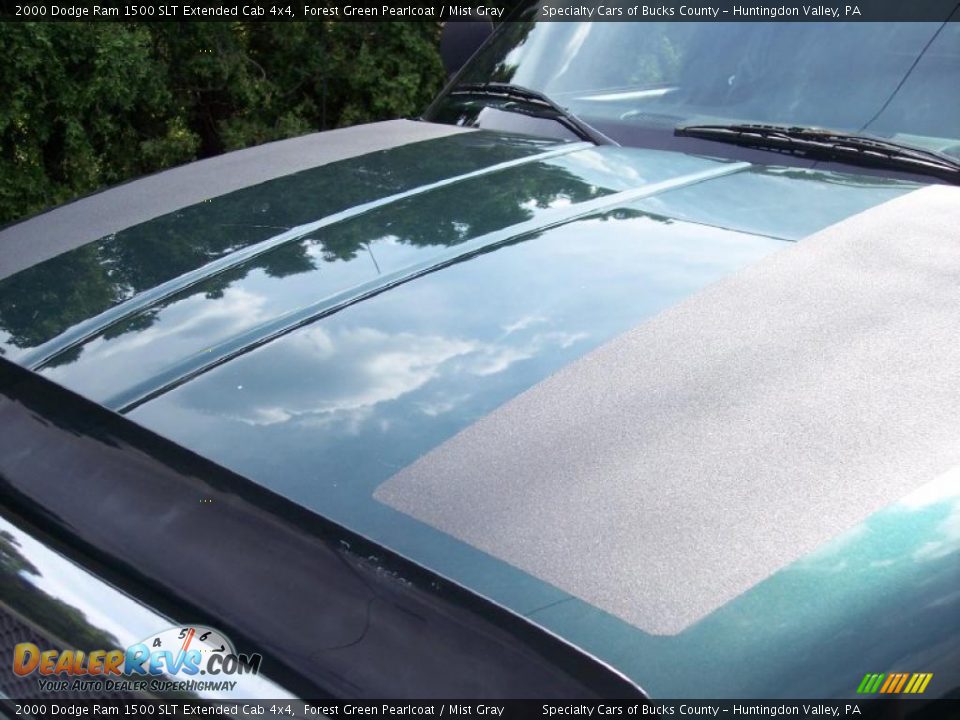 2000 Dodge Ram 1500 SLT Extended Cab 4x4 Forest Green Pearlcoat / Mist Gray Photo #10