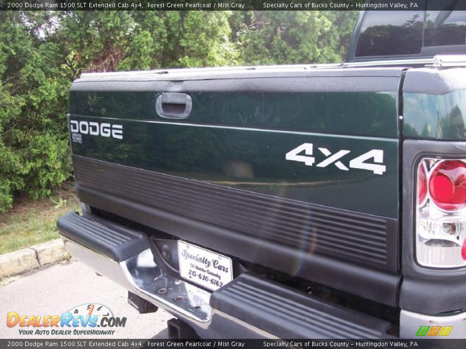 2000 Dodge Ram 1500 SLT Extended Cab 4x4 Forest Green Pearlcoat / Mist Gray Photo #18