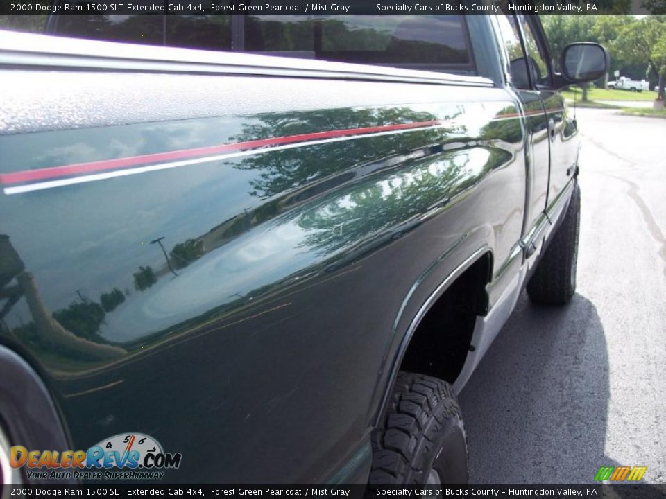 2000 Dodge Ram 1500 SLT Extended Cab 4x4 Forest Green Pearlcoat / Mist Gray Photo #19