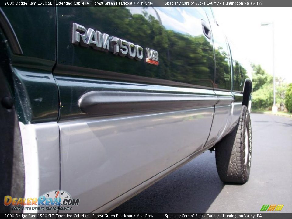 2000 Dodge Ram 1500 SLT Extended Cab 4x4 Forest Green Pearlcoat / Mist Gray Photo #23