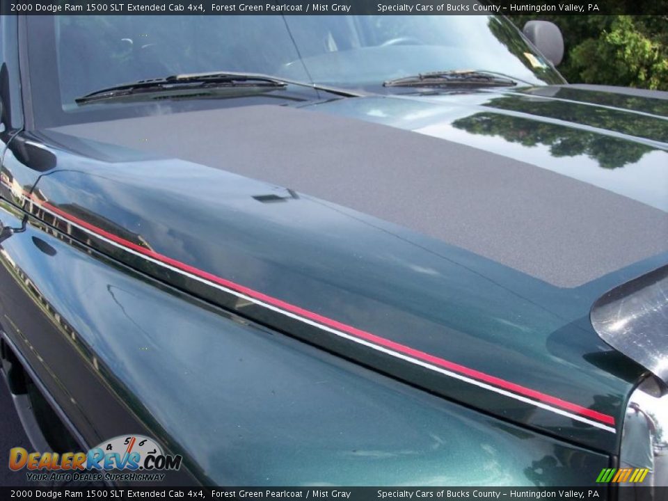 2000 Dodge Ram 1500 SLT Extended Cab 4x4 Forest Green Pearlcoat / Mist Gray Photo #24