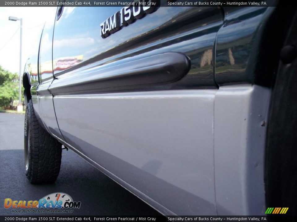 2000 Dodge Ram 1500 SLT Extended Cab 4x4 Forest Green Pearlcoat / Mist Gray Photo #25