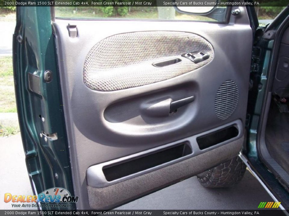 2000 Dodge Ram 1500 SLT Extended Cab 4x4 Forest Green Pearlcoat / Mist Gray Photo #29