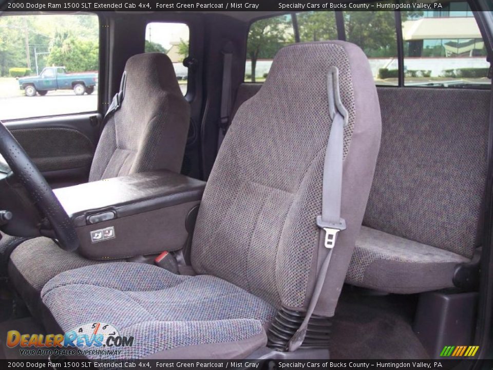 2000 Dodge Ram 1500 SLT Extended Cab 4x4 Forest Green Pearlcoat / Mist Gray Photo #30